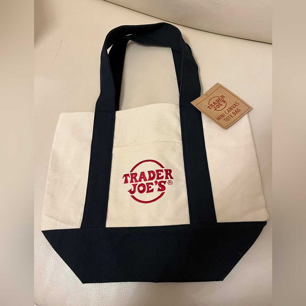 Trade Joe’s Mini Canvas Reusable Tote Bags NWT .